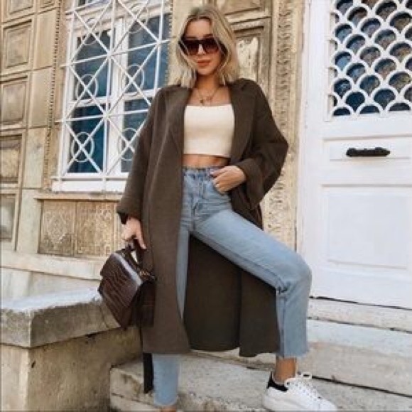 Zara Patch Pocket Coat in Sand/Brown Small, NWOT - Picture 1 of 11